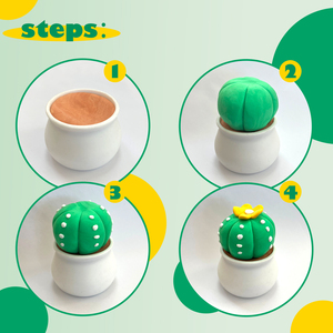 Chất lượng cao siêu nhẹ đất sét Chậu hoa tự làm đồ chơi thiết lập không khí khô bán buôn tính năng mới - Product Image 3