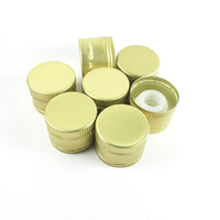 Prix de gros Bouchons de bouteilles en aluminium de couleur noire 31.5*24mm Logos Imprimé Bouchon verseur en plastique d'huile d'olive
