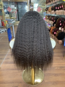 Fournisseur de cheveux de haute qualité, perruque en cheveux vierges, de 12 à 30 pouces # Perruque Lace Front Kinky Straight N 13*4 - Product Image 3