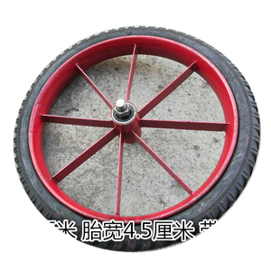 18 inch solid heavy duty rubber wheel with metal rim
