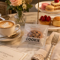 Sacs d'emballage personnalisés mignons, laminés, biodégradables, thermoscellables, mini, individuels, transparents pour biscuits et pâtisseries, pour boulangeries et festivals