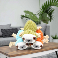 Jouets en corde pour chiens pour les occuper, jouets à mâcher couineurs en peluche en forme de bradypode, jouets interactifs pour chiots agressifs pour l'entraînement