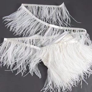Chất lượng cao 10-15cm đà điểu Lông Tua bán buôn đà điểu ren TRIM cho khiêu vũ mặc váy cưới Haute <span class=keywords><strong>Couture</strong></span> - Product Image 2