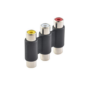 トリプル3 RCA女性への女性AVオーディオビデオジャックコネクタ拡張カプラーアダプター - Product Image 5