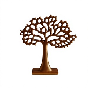 Escultura de Árbol de Aluminio Jaffs Exports con Patrón de Follaje, Figura Artística Hecha a Mano y Ecológica para Decoración de Mesa de Salón - Product Image 1