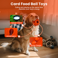 Balle distributrice de friandises pour chien, jouet interactif en caoutchouc pour l'engraissement mental et l'hygiène dentaire, idéal pour les chiots en pleine dentition et les chiens à alimentation lente