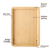 Plateau de service en bois de luxe OEM, vente en gros d'usine, plateau à café, assiette pour enfants, non toxique, ustensiles de cuisine classiques, cadeaux d'affaires