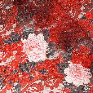 Trung Quốc Hot Bán chữ số in vải 100% polyester hoa in lưới vải cho hàng may mặc - Product Image 4