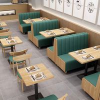 Ensembles de meubles de salle à manger d'extérieur moderne en métal durable pour café restauration rapide banquette canapé en bois tables à manger en gros pour