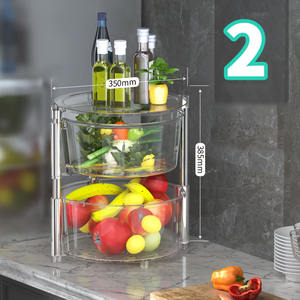 Support de rangement en plastique rotatif, organisateur de cuisine à plusieurs niveaux, réglable, pour Fruits et légumes, articles divers - Product Image 5