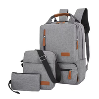 Sac à dos unisexe personnalisé pour ordinateur portable 3 pièces/ensemble sac de voyage grande capacité confortable léger et durable Oxford fermeture éclair