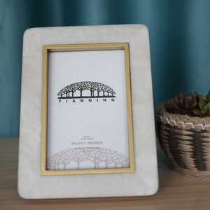 Ngà trắng kết cấu trang trí giọng gỗ khung ảnh với đá cẩm thạch Kính Inlay hình ảnh khung với đá Inlay - Product Image 2