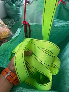 Correa de Poliéster de 4.2cm, Capacidad de Carga de 2 Toneladas, Amarillo Limón, Doble Raya, Alta Resistencia, Cinta de Amarre para Carga Pesada - Product Image 3