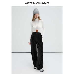 VEGA CHANG <span class=keywords><strong>Berserk</strong></span> – Nouveauté Automne 2026 – Pantalon Trompette Femme en Velours Style Pyjama – Vintage, Taille Haute Élastique, Coupe Cheville - Product Image 4
