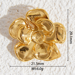 จี้รูปต้นไม้สแตนเลสสำหรับทำสร้อยคอ DIY เครื่องประดับแฟชั่นผู้หญิง ขายส่งสีทอง - Product Image 2