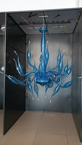 Elegante Lámpara de Araña Moderna para Escalera, Lámpara de Araña Italiana Estilo Cisne, Lámpara Colgante Antigua de Lujo, Lámparas Colgantes de Cristal para Villa CZ9091/28BLU - Product Image 4