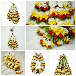 Guirnalda de Flores Artificiales Blancas, Amarillas y Rojas, Decorativa, Colgante, para Bodas, Festivales, Templos, Decoración Floral para el Hogar - Product Image 6