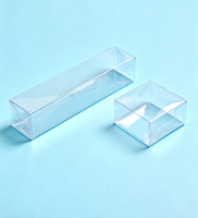 Boîtes cadeaux carrées transparentes en plastique PET recyclable 8*8*8CM 3.15 POUCES, étuis de protection en cristal pour l'emballage de cubes en vinyle