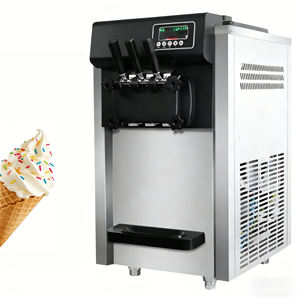 Máquina de Helados de Acero Inoxidable, de Pie, la Mejor Máquina de Helados Suaves, 1 Año de Garantía, 3 Sabores, para Cafetería, Panadería - Product Image 5