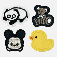 Op maat gemaakte DIY kledingdecoratie dieren schattige beer hond unieke cartoon-patches groothandel dieren borduurpatch