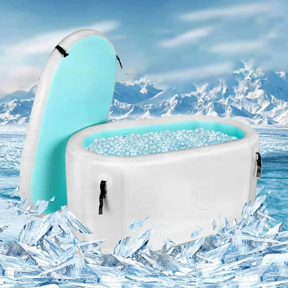Bán buôn PVC phục hồi Pod lạnh Plunge Thùng bồn tắm spa sang trọng có thể gập lại Ice Bath Inflatable Ice bồn tắm cho Ice tắm