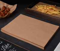 Papier d'emballage personnalisé avec logo, résistant à l'huile et de qualité alimentaire, vente en gros pour les restaurants de burgers et de poulet frit