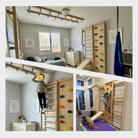 FSC/CPC Usine OEM Vente en gros Aire de jeux modulaire 9 en 1 pour enfants, structure de jeu intérieure avec mur d'escalade