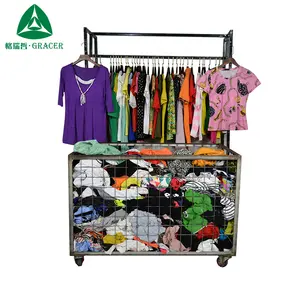 Used Apparel Bales Suppliers Summer Girl T-shirt Second Hand Clothing High Standard Used clothes