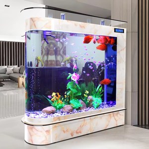 Réservoir d'<span class=keywords><strong>aquarium</strong></span> en verre de 80-180cm en forme de U de conception moderne, paysage aquatique écologique pour hôtel/bureau/maison, vente en gros d'usine personnalisée - Product Image 5