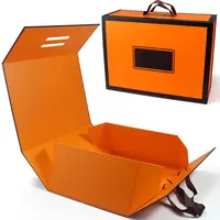 5Pcs Orange Cardboard Shoe Boxes Gift Package Carton Box