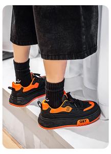 Zapatillas deportivas de diseño único, estilo casual y de caña baja, con suela gruesa y antideslizante, ideales para estudiantes, calzado deportivo para hombre. - Product Image 6