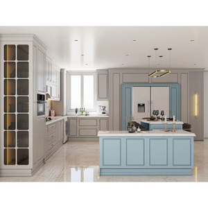 Factory Direct Price Plywood Pvc Navy Wooden Rta <strong>Cabinet</strong> High End Kitchen <strong>Pantry</strong> <strong>Cabinets</strong> Export - Product Image 2