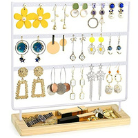 Présentoir de Comptoir en Métal Shophold pour Bijoux et Boucles d'Oreilles – Support de Rangement pour Vitrine de Magasin