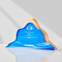 Trophée en cristal en bois massif coloré de forme personnalisée de haute qualité au design créatif