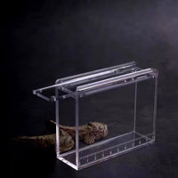 Boîte de mesure de taille de pêche au leurre en plexiglas transparent acrylique personnalisé avec échelle
