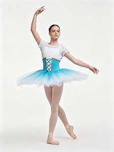 <span class=keywords><strong>Robe</strong></span> Tutu en Tulle Dégradé à Manches Bouffantes et Corset en Spandex/Nylon pour Filles et Adultes, Costume de Ballet pour Spectacle, Vêtements de Danse en Gros - Product Image 3