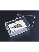 Leshiny Acrylique Transparent Carte Dalle Présentoir Organisation Pratique Boîte D'identification En Plastique Manches pour Cartes À Jouer