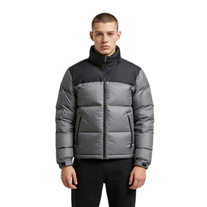 Custom Men's High Quality Formal Plus Size Breathable Zipper <b>Down</b> Jacket Winter Warm Coat - Product Image 1