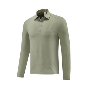 JAC22 B1027 <span class=keywords><strong>Polo</strong></span> Sportiva da <span class=keywords><strong>Uomo</strong></span> Traspirante ad Asciugatura Rapida a Maniche Lunghe, Semplice e Comoda con Colletto Rovesciato - Product Image 6