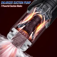 Wasserdichter, sensorischer Masturbator für Männer mit Saug-, Stoß- und Rotationsfunktion, automatischer KI-Synchronisation und Handyhalterung