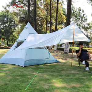 210D Oxford all'aperto piramide indiana Oxford impermeabile 3-4 persona pieghevole baldacchino resistente al vento UV tenda da campeggio con tenda da campeggio - Product Image 2