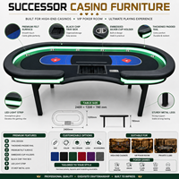 Table de poker de casino professionnelle SUCCESSOR, sur mesure, pliable, Texas Hold'em, mobilier de jeu de luxe pour casino, resort, club