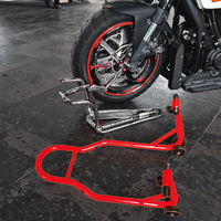 Support de levage mobile pour moto 300 kg avec roues et butée de roue pour atelier et garage