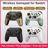 Manette de jeu sans fil BT multiplateforme S08 pour console Switch avec joystick six axes pour jeux PS4 PC Android IOS Phone