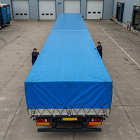 Bâche en PVC tissé bleu, résistante et imperméable, avec œillets, pour tentes et couvertures de camions