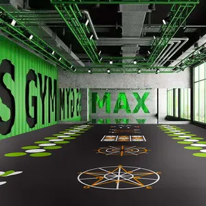 建者定制设计功能性健身健身房 PVC 地板室内运动防滑和高品质健身房地板垫出售