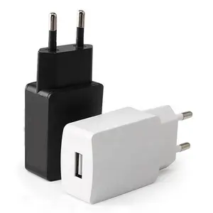 Grosir adaptor Charger dinding USB 5V 2A 10W Plug AC EU bersertifikasi CE GS untuk ponsel iPhone Samsung
