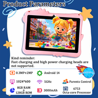 YPORANGE Tablet Edukasi Anak 8-Inci dengan Android 14.0 MTK Octa Core 8GB 128GB Layar Kapasitif Baru 3000mAh Wi-Fi 5GHz