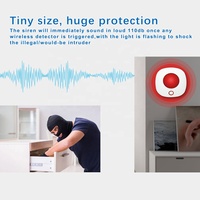 Sirène stroboscopique intelligente WiFi Tuya pour intérieur avec son et lumière, compatible accessoires sans fil 433Mhz PST-SN11