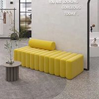 Style nordique Simple velours canapé créatif canapé doux pour bureau loisirs Salon réception Long canapé banc à chaussures